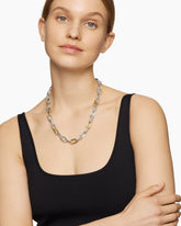 DY Madison® Chain Necklace in Sterling Silver with 18K Yellow Gold, 11mm